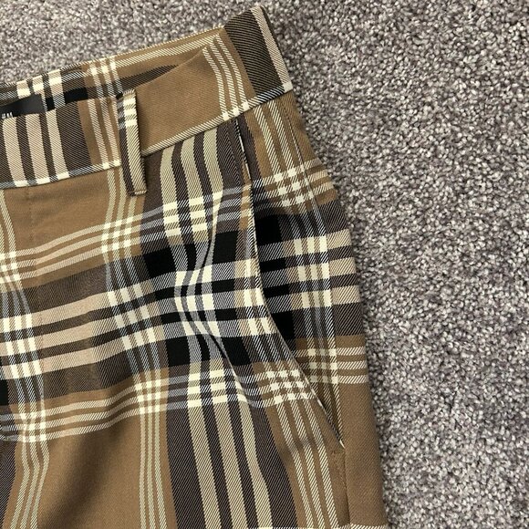 H&M Women's Chino Pants Size 31 Beige Plaid Relaxed Fit Mid Rise Pockets NWT - Picture 8 of 16